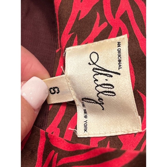 Milly Vintage Brown & Pink Skirt Size 6 - Picture 6 of 7